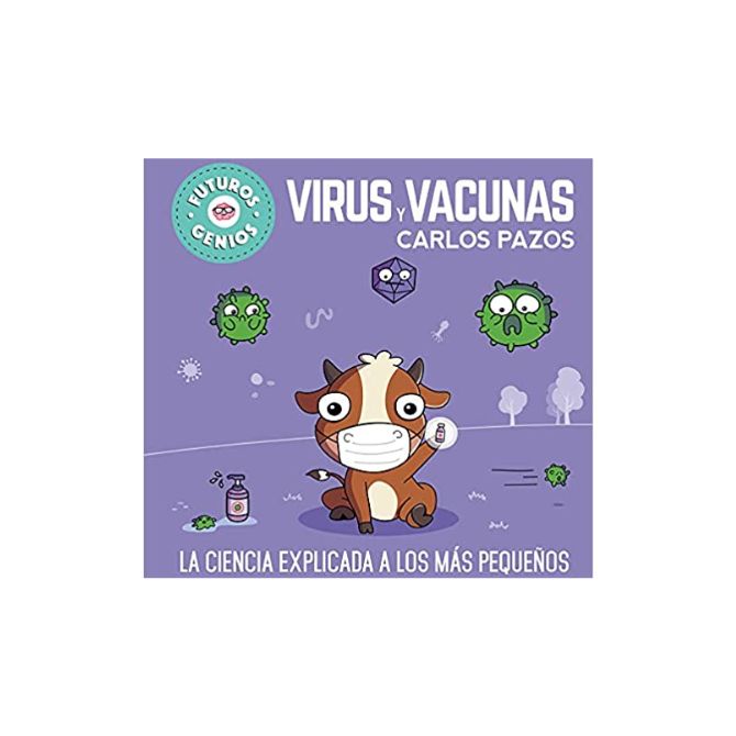 Foto de libro sobre biología para niños de título Virus y vacunas