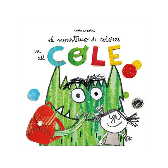 Foto de libro para niños sobre el colegio de título El monstruo de colores va al cole