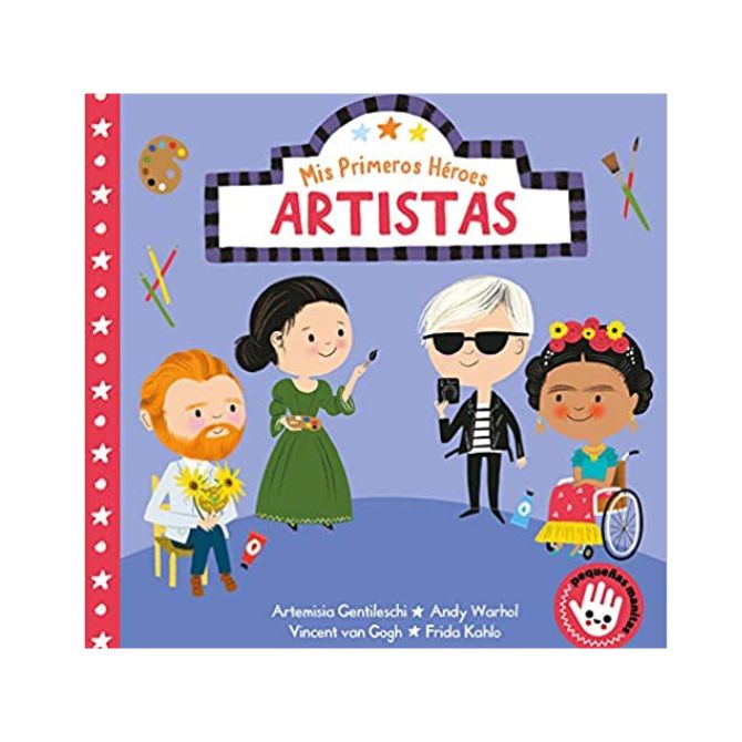 Foto de libro de arte para niños con título Mis primeros héroes artistas