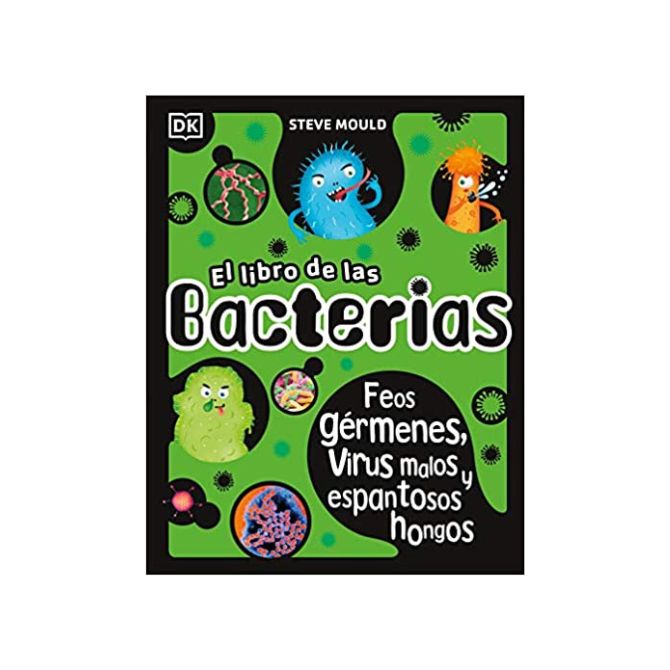 Foto del libro sobre biología con título El libro de las bacterias