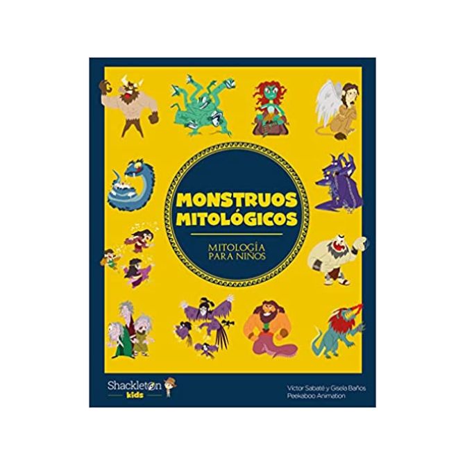 Foto del libro sobre mitología para niños con título Monstruos mitológicos