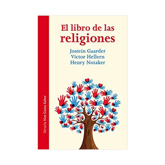 Foto del libro sobre religión para niños con título El libro de las religiones