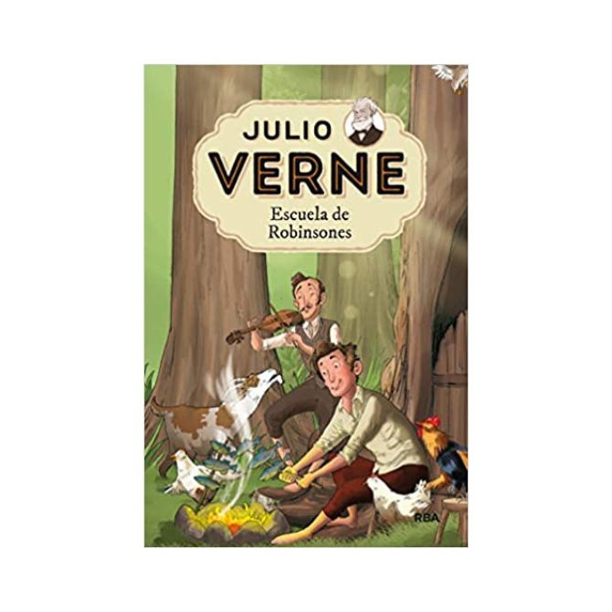 Foto del libro de Julio Verne adaptado para niños con título Escuela de Robinsones