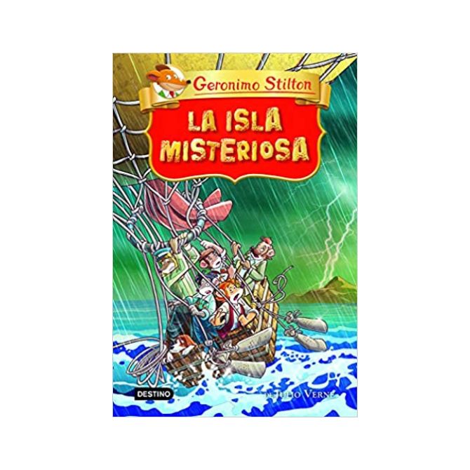 Foto del clásico adaptado para niños con título La isla misteriosa