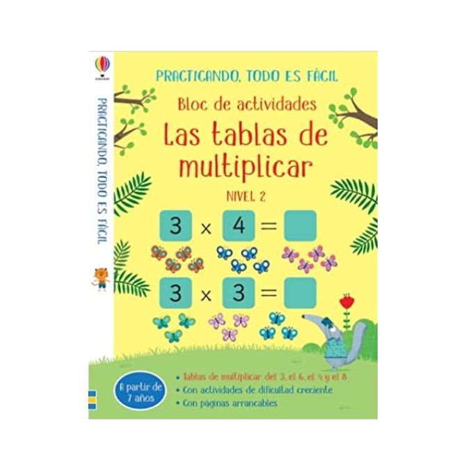 Foto de libro para niños sobre las tablas de multiplicar