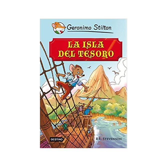 Foto del clásico adaptado para niños con título La isla del tesoro